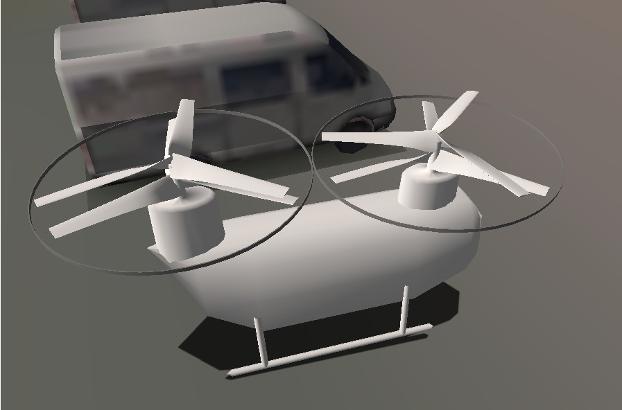 Рис. 1. 3D схема компактного вертолета.