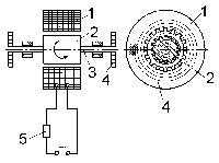 Схема электродвигателя колебательного движения.
